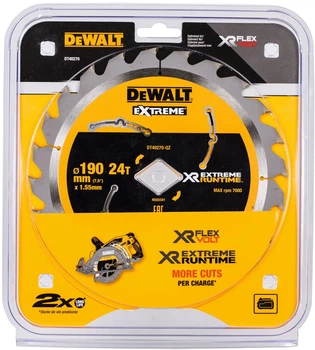 Пиляльний диск DeWalt Extreme Runtime 24T 190 x 1.55 мм DT40270-QZ (5035048504239)