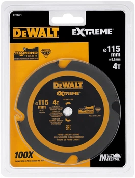 Tarcza pilarska DeWalt Extreme 4T 115 x 9.5 mm DT20421-QZ (5054905256005)
