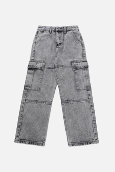 Джинсы baggy для мальчика 128 цвет серый YUKI ЦБ-00290469