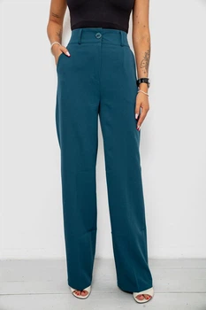Брюки женские однотонные классические, цвет петроль, XL, 244R425