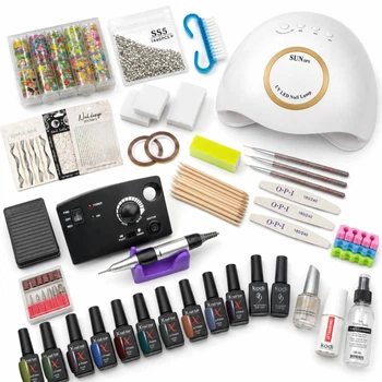Стартовий набір Complete Start для манікюру з фрезером Nail Master DM-211 65 Вт, 45 000 об/хв і лампою UV/LED Sun 5PS 48 Вт