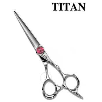 Професійні перукарські ножиці TITAN для стрижки волосся Japan440 сталь 6 дюймів Red