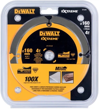 Пильный диск DeWalt Extreme 4T 160 x 20 мм DT1470-QZ (5035048540916)