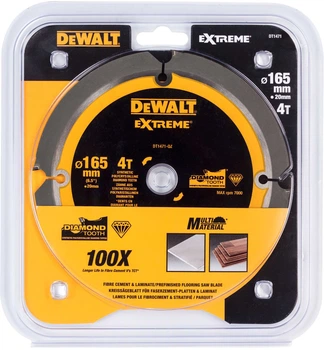 Пильный диск DeWalt Extreme 4T 165 x 20 мм DT1471-QZ (5035048540923)