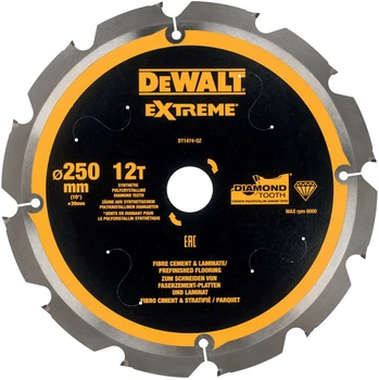 Пильный диск DeWalt Extreme 12T 250 x 30 мм DT1474-QZ (5035048540954)