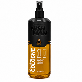 Одеколон-спрей після гоління NISHMAN №10 AMBER relaxing & refreshing 400 мл