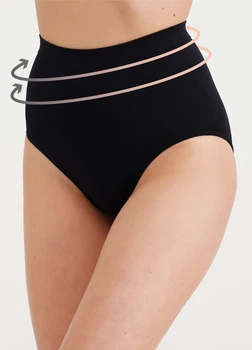 Трусы женские корректирующие Giulia SLIP MODELLING M/L Black, бесшовные, микрофибра, высокая посадка