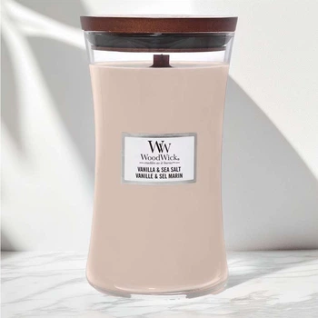 Ароматична свічка Woodwick Large Vanilla & Sea Salt 609 г (93191E)