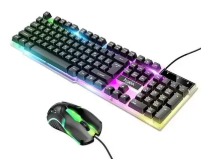 Комплект проводной Hoco GM11 клавиатура и мышь с RGB подсветкой для ноутбука, Windows, Mac и Linux