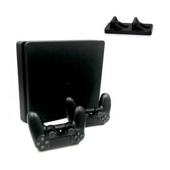 Консоль Sony PlayStation 4 SLIM 1TB Black обслуженая + 2 Геймпада беспроводных DualShock 4 + Dobe PlayStation 4 TP4-002 + гарантия Б/У