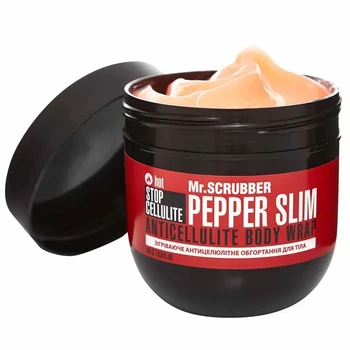 Зігрівальне антицелюлітне обгортання для тіла Stop Cellulite Pepper Slim Mr.SCRUBBER, 250 г