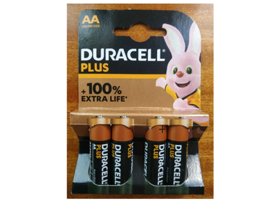 Батарейки Duracell AA (LR06) блистер 4 шт