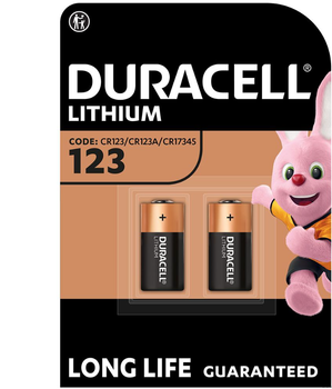 Литиевая батарейка Duracell Ultra High Power 123 3 В CR123/CR123A/CR17345 2 шт (5000394020320)