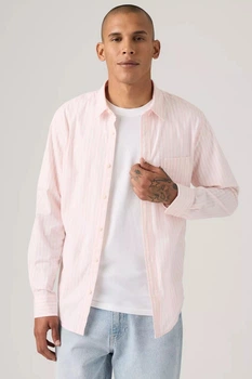 Чоловіча картата сорочка Levi's 48(M) Білий-Рожевий (149333)