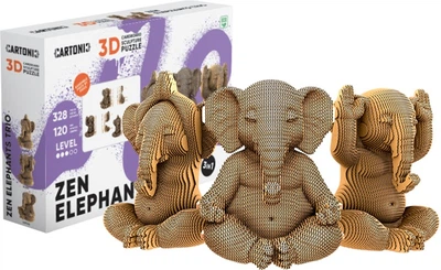 Картонный конструктор Cartonic 3D Puzzle ZEN ELEPHANTS TRIO (CARTTRIOZEN)