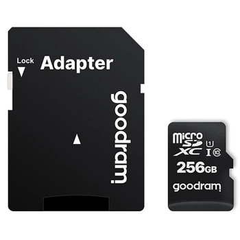 Memory card microSDXC 256Gb GoodRAM class 10 UHS I U1, Retail + adapter (M1AA-2560R12)