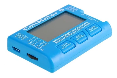 Тестер LiPo акумуляторів CellMeter8 для перевірки батарей радіокерованих моделей, сервотестер, режими розряду та балансування (RTS-CELLMETER8)