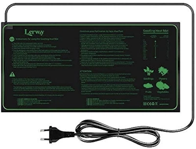 Тепловой коврик для рассады LERWAY 21W 52×25 см – водонепроницаемый нагревательный мат для проращивания семян и теплиц