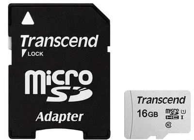 Карта пам'яті Transcend microSD 16GB C10 UHS-I R95/W10MB/s + SD