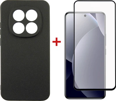 Чехол для смартфона Xiaomi Redmi Note 15 Pro 4G DENGOS Carbon Black + защитное стекло (DG-KM-191)