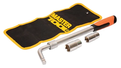 Ключ баллонный MASTERTOOL телескопический 17×19×21×23 мм CrV в чехле 78-0100