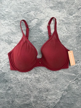 Бюстгальтер Thirdlove 24/7 Classic Uplift Plunge Bra - бордовий - 75E