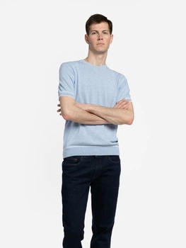 Футболка чоловіча трикотажна Crew-neck SS120 L зріст 4 блакитний (M09.35.23.622)