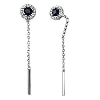 Сережки-протяжки срібні з фіанітами Silver Style (33153.40 sku:2300104080044)