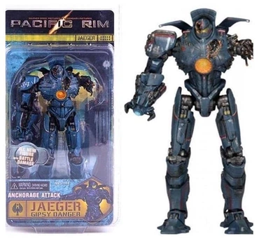 Колекційна екшн-фігурка робота Pacific Rim «Gipsy Danger – Anchorage Attack» — бойовий меха-єгер з бойовими пошкодженнями Тихоокеанський Рубіж, рухома Action Figure Pacific Rim