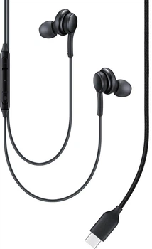 Наушники проводные Lexego USB Type-C с микрофоном вакуумные внутриканальные с пультом управления для Samsung Xiaomi Huawei MacBook iPad iPhone Black WD-IC-B