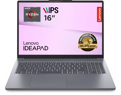 Ноутбук Lenovo IdeaPad Slim 3 16ARP10 (83K800E9RA) Luna Grey / 16" IPS WUXGA / AMD Ryzen 5 150 / RAM 16 ГБ / SSD 512 ГБ