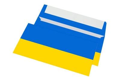 Конверты DL SKL 10 шт 80г/м желто - голубой 110 х 220 мм. (2240 - ukr)
