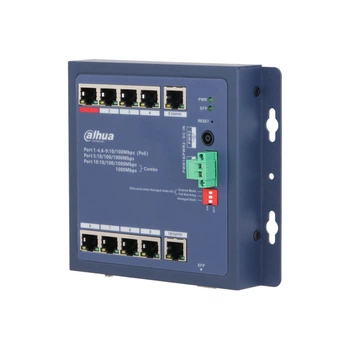 Коммутатор 9 портов управляемый Dahua DH-CHS4110-8ET-90-F PoE