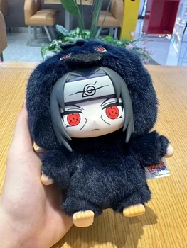 Мягкая игрушка Итачи в костюме Лабубу Labubu, 17 см - коллекционный аниме-плюш / Naruto Наруто