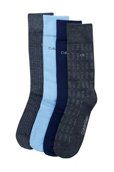 Носки, 4 пары Calvin Klein 40-46 Синий-Серый (149409)