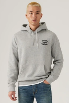 Мужское худи на флисе Levi's 42(S) Серый (149400)