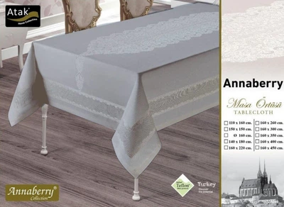Водовідштовхуюча скатертина Annaberry 160х220см сіра