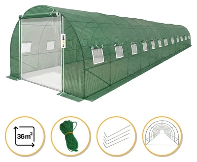 Посилена садова теплиця парник LEOBRO Garden 36м2 Green Mosquito Door (LB-G129-GRN) (LEO_LB-G129-GRN)