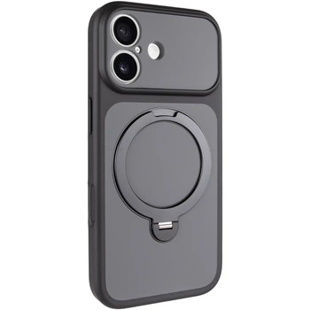 Чехол Ummi Full Camera with MagSafe HQ Ring для iPhone 17 с кольцом-подставкой 360° Айфон 17 Black