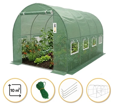 Посилена садова теплиця парник LEOBRO Garden 10м2 Green (LB-G106-GRN) (LEO_LB-G106-GRN)