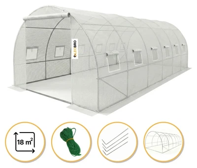 Садова теплиця парник LEOBRO Garden 18м2 White (LB-G105-WHT) (LEO_LB-G105-WHT)
