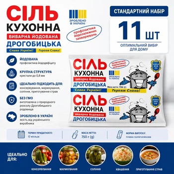 Набор Соли Дрогобычской пищевой йодированная 0,750кг 11шт