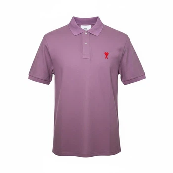 Чоловіча футболка-поло Ami Paris Ami De Coeur small logo Polo Shirt лілова розмір XL (AP12003.9XL)