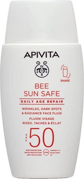 Солнцезащитный флюид для лица Apivita Bee Sun Safe SPF50 антивозрастной 50 мл (5201279099251)