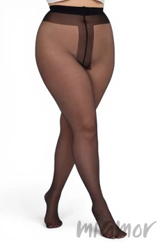 Колготки большого размера без шортиков GIULIA Prestige 20 Plus Size 6 Nero
