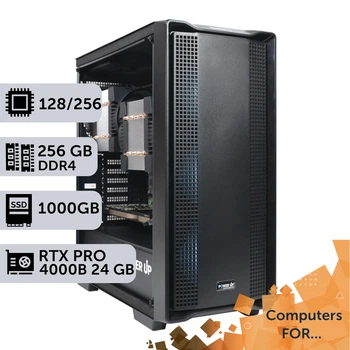 Компьютер Power Up #11 для ANSYS/AMD EPYC 7С13 x2/256 GB/SSD 1TB/NVIDIA Quadro RTX PRO 4000B 24GB для машиностроения и сложных вычислений в области машиностроения сложного моделирования и вычислительного анализа