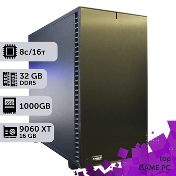 Ігровий комп'ютер GamePC TOP #613 Ryzen 7 7800 X3D/32 GB/SSD 1TB/Radeon RX 9060 XT 16GB збірка для кіберспорту сучасних ігор стриму