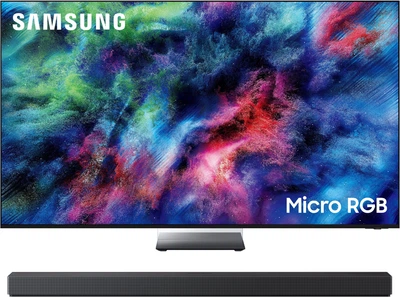 Комплект Телевизор Samsung MicroRGB 75" MRE75R95HXUXUA + Саундбар Q-серии Samsung HW-QS90H Graphite Black (HW-QS90H/UA)