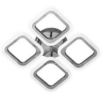 Люстра потолочная светодиодная LED Light House SY-20629/4 CR 335*335*95 56W PULT DU хром