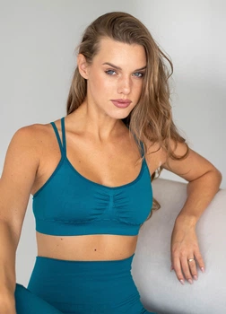 Жіночий безшовний топ з перехресними бретелями Giulia FLEX TOP ACTIVE L/XL Blue-lyons blue